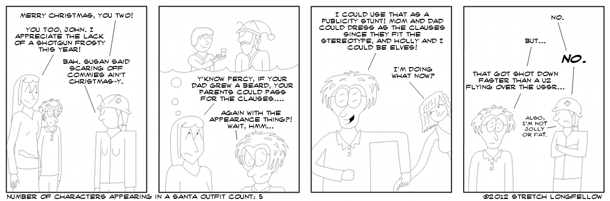 Number Of Characters Appearing In A Santa Outfit Count: 5