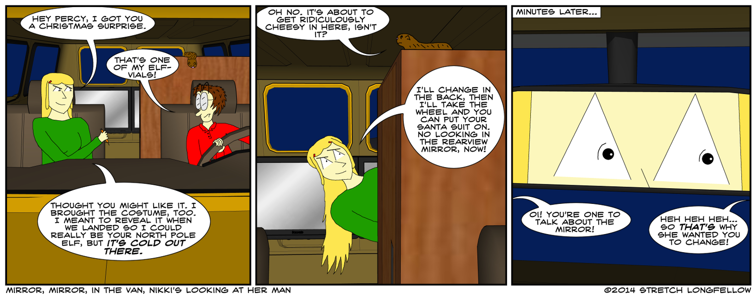 Mirror, Mirror, In the Van, Nikki’s Looking At Her Man