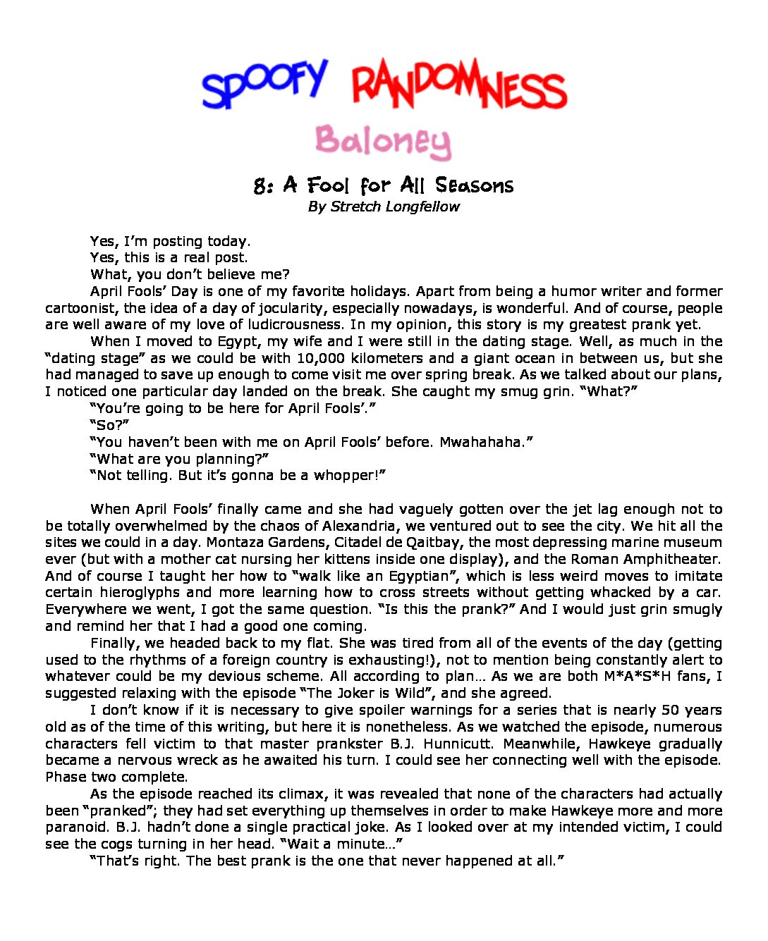 A Fool for All Seasons