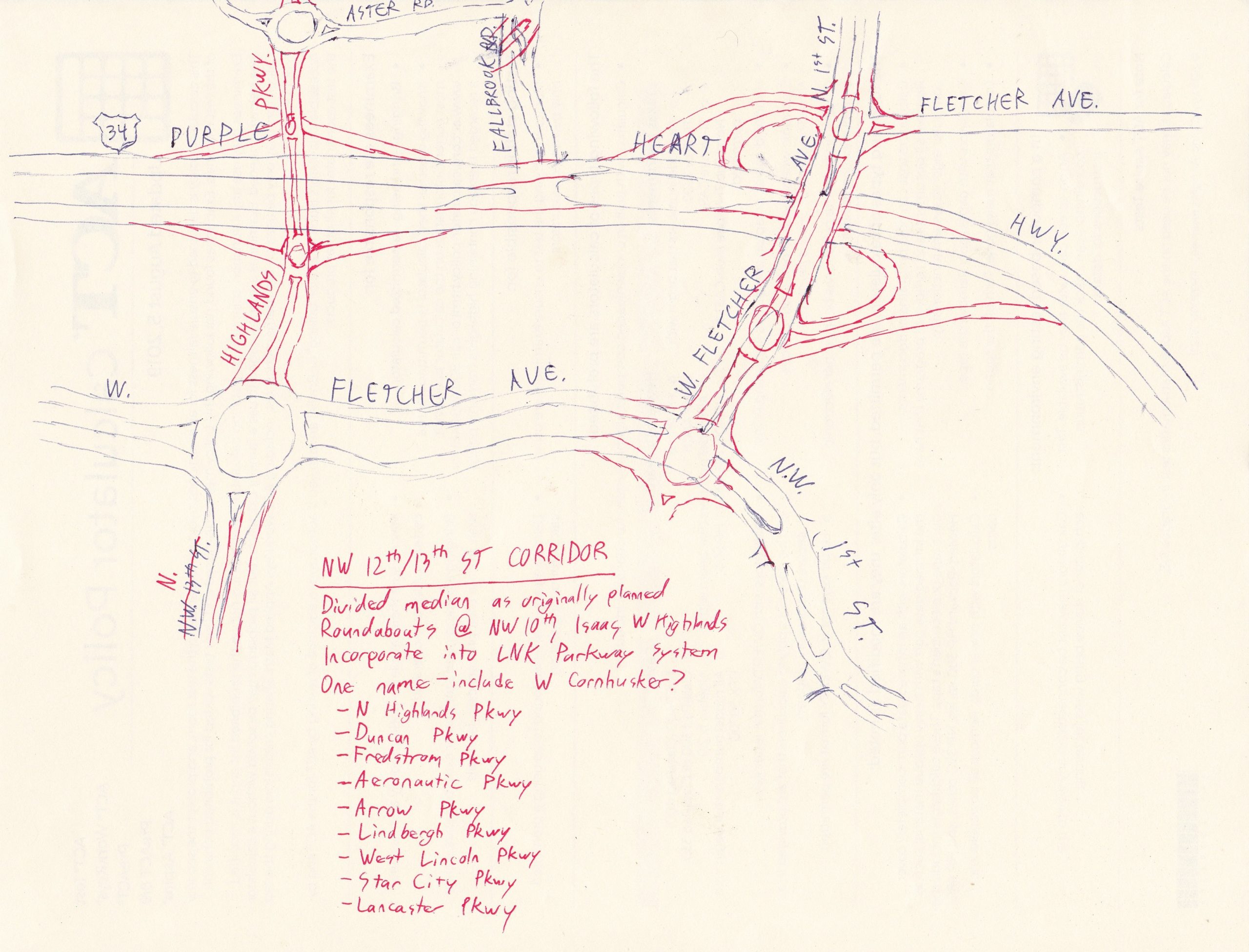 NW LNK Improvement Sketches 1: Purple Heart Hwy & NW 12th/13th St Corridors